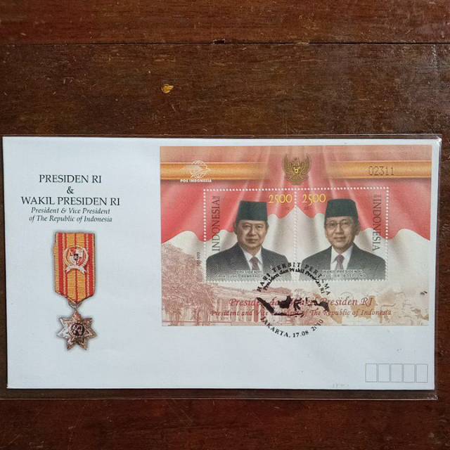 

SHP sampul hari pertama prangko Presiden RI dan Wakil Presiden RI
