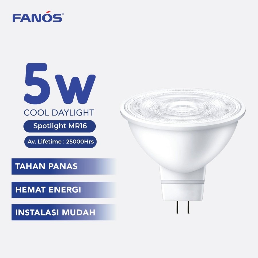 Fanos Lampu Spot Light LED 5 Watt / MR16 / Lampu Hias / Sorot GARANSI MR 16 Downlight Spotlight