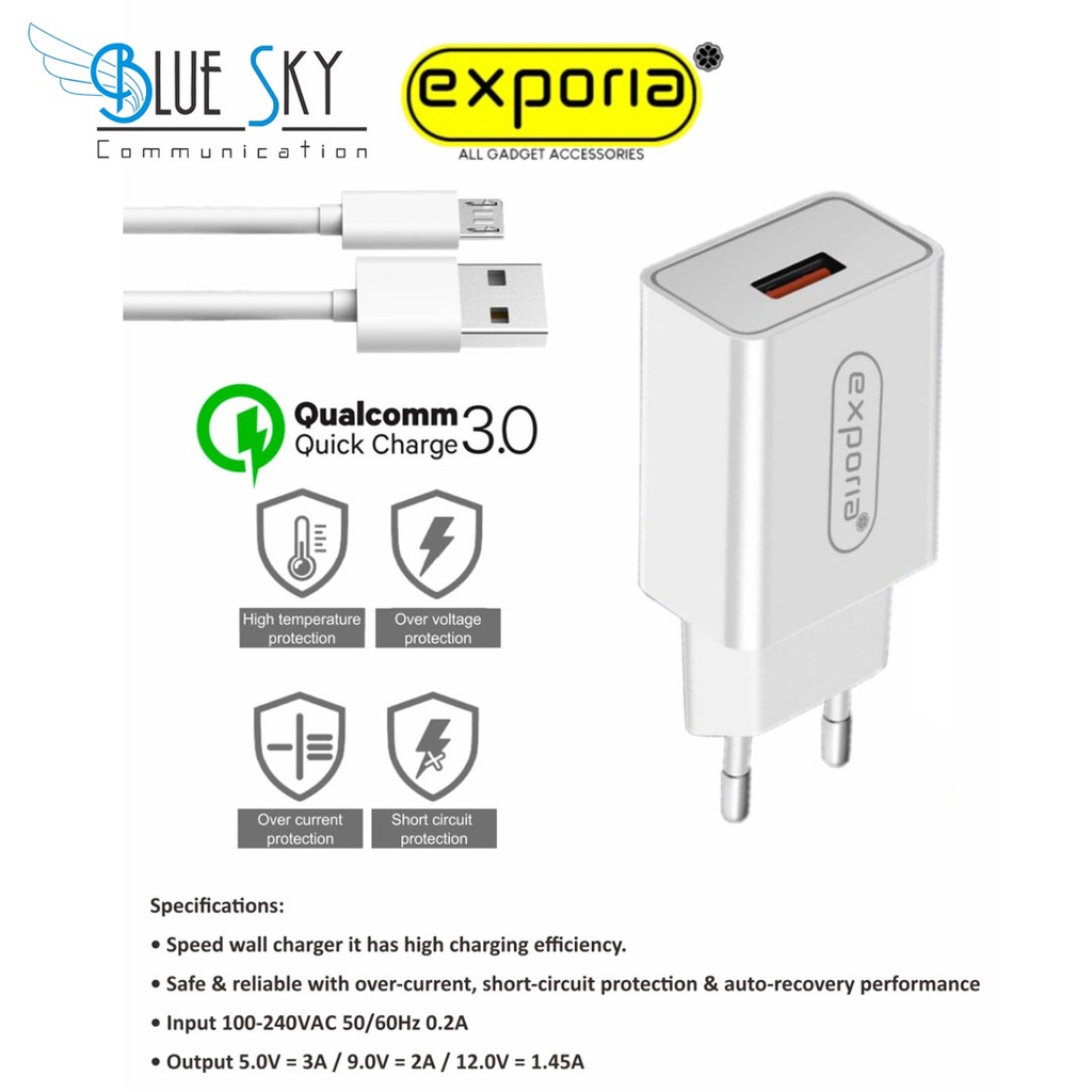 CHARGER EXPORIA POWER QUALCOMM 3.0 MICRO