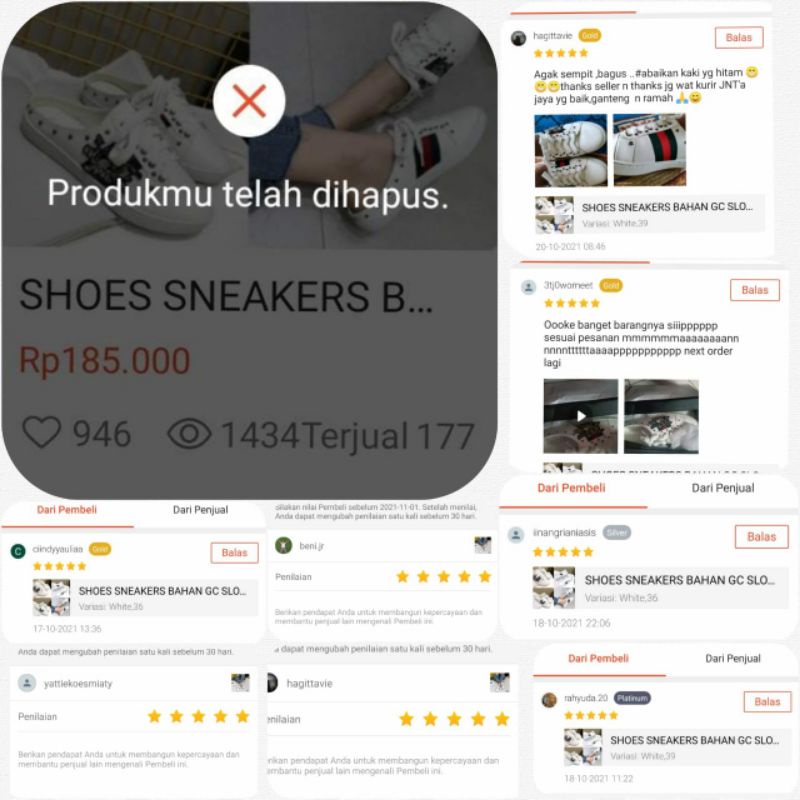 Share ulang Bestseller Sepatu Wanita Slop Bahan Kulit Kode: 2169-1