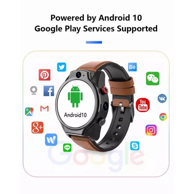 Lemfo LEM14 4/64GB IP68 Dual Camera Smartwatch Phone Android 10