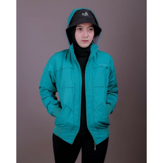 Jaket Wanita Taslan Waterproof Anti Air | OOTD Jaket Wanita/Cewek Hijab Non Hijab