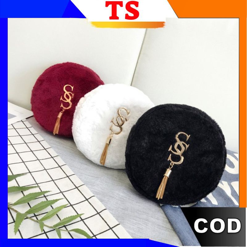 TS - T380 TAS SELEMPANG SS BULU BULAT / TAS FASHION / TAS CEWEK / SLING BAG / TASSLEMPANG