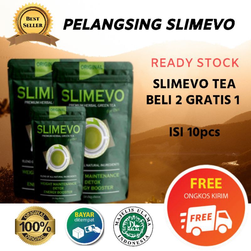 Pelangsing badan Slimevo teh Jiang zi tea Tiens Solusi menurunkan berat badan alami