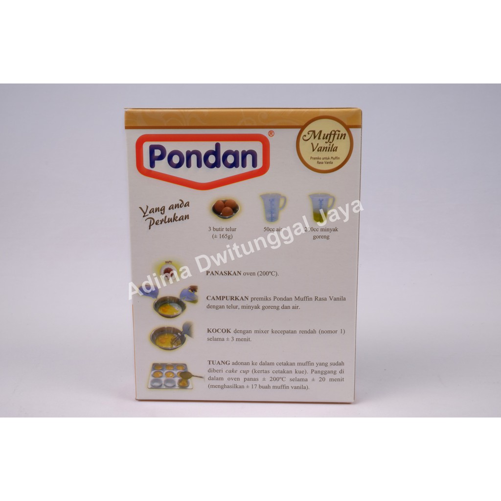 Pondan Muffin Vanila 400 gr