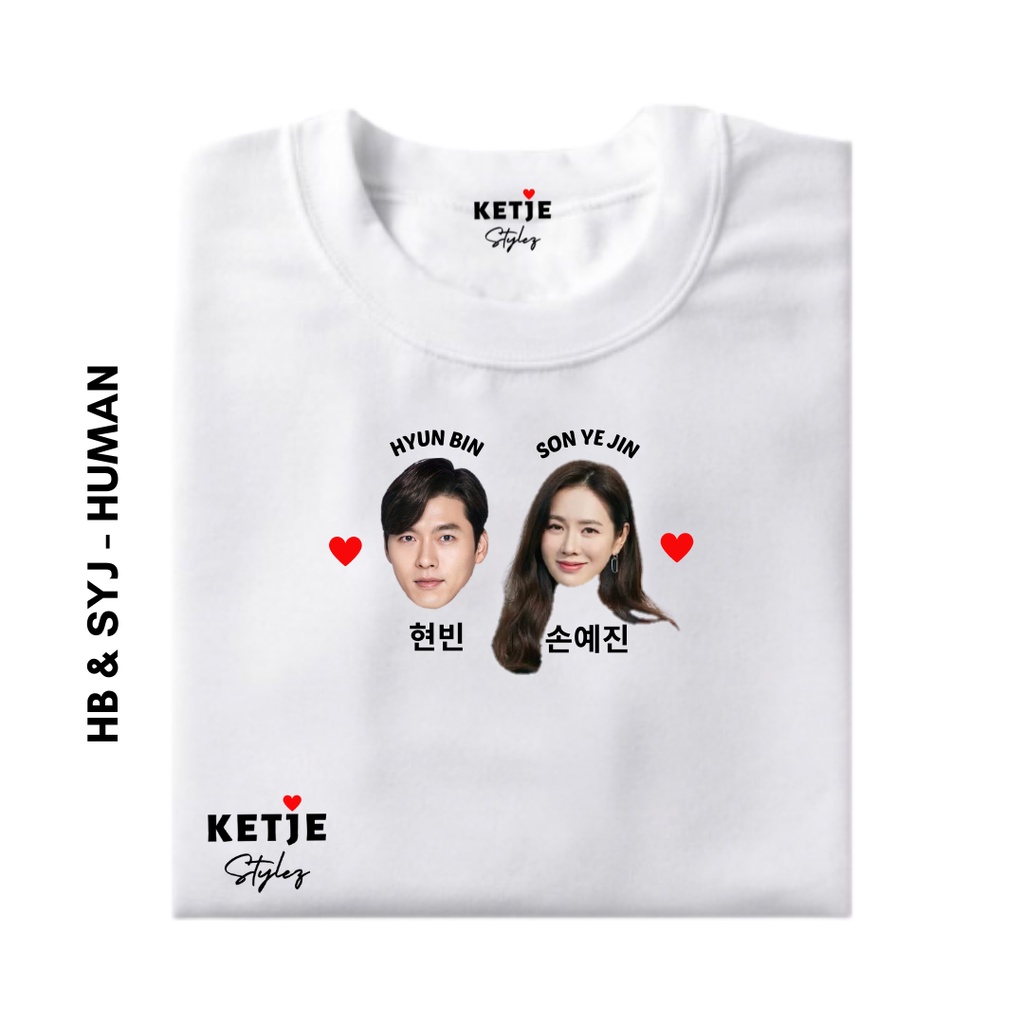 Kaos Sablon Custom Couple Pasangan Oppa Hyun Bin Hyunbin Son Ye Jin Drakor Korea Love Ketjebadai