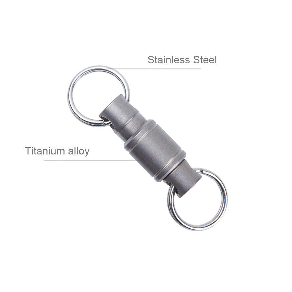 Agustina Titanium Alloy Keyring Mini Multifungsi Lock Holder Quick Release Rotate Buckle Waist Belt Gantungan Kunci Alat Luar Ruangan