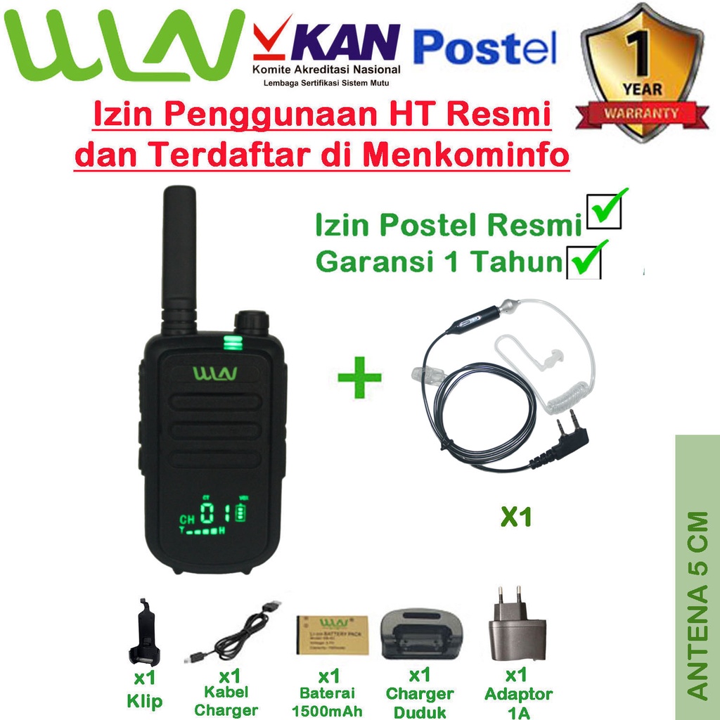 PAKET HANDSFREE FBI HT WLN KD-C100U ( LED ) - ISI 1 PCS