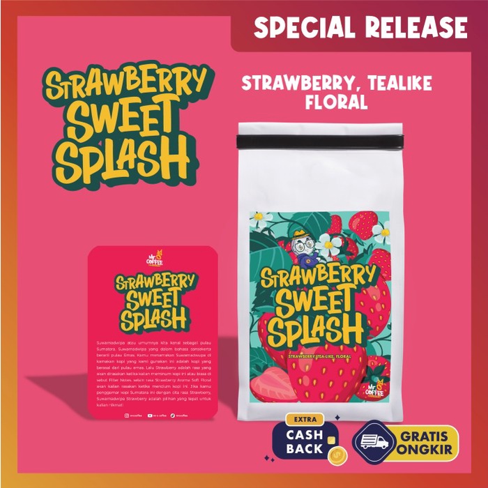 

DISKON - (BISA COD) Kopi Arabika SUWARNADWIPA STRAWBERRY Limited Single Origin mrocoffee - Satuan, Giling Halus