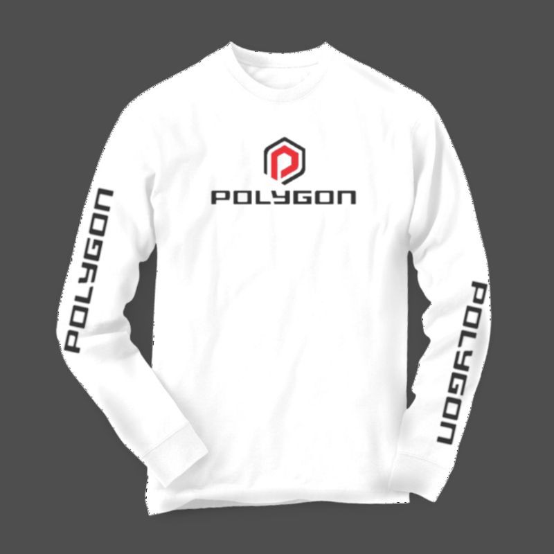 baju pakaian sepeda lengan panjang polygon cotton combad 30s