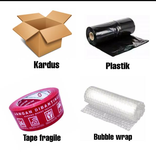 

Packing plus bubble wrap untuk packing produk