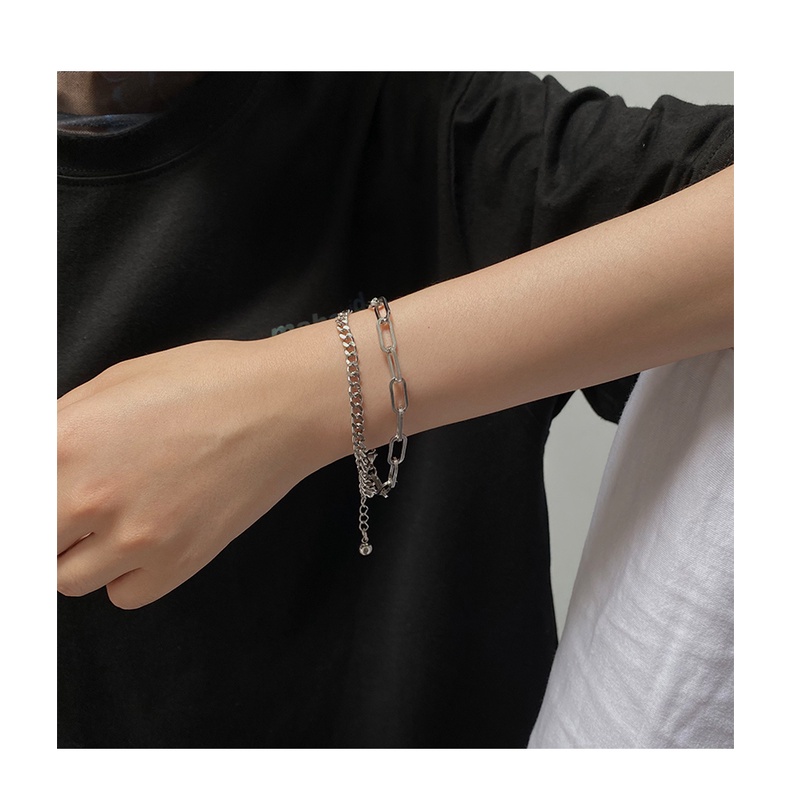 Hollow Chain Double-layer Bracelet Accessories Simple Hip Hop Trend