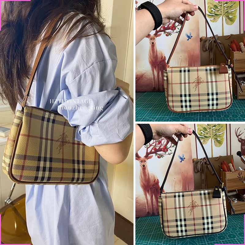 Jual 【Ship immediately】Original Burberry Women's Shoulder Bag Classic  Vintage Calfskin Underarm Bag | Shopee Indonesia