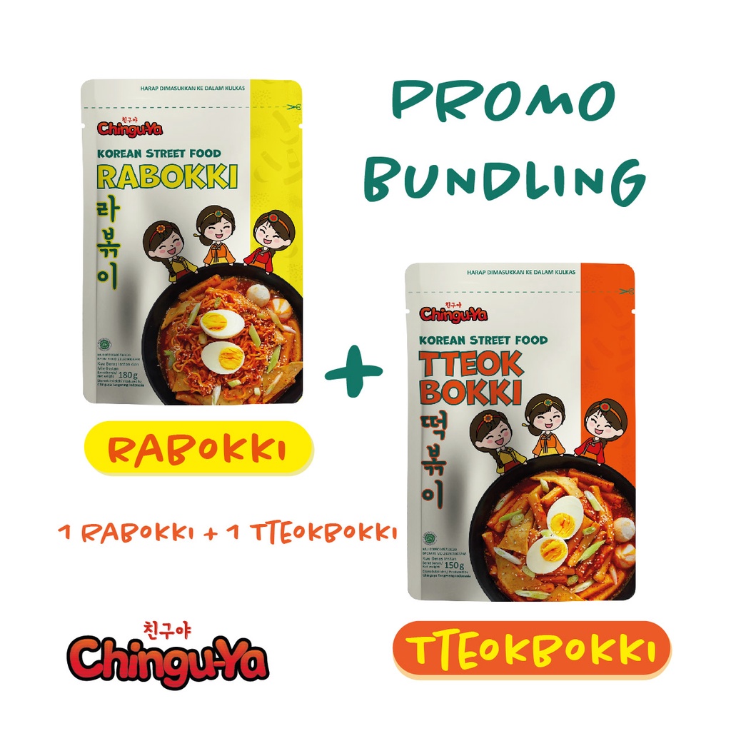 

Chinguya Paket Bundle Topokki + Rabokki Makanan Instan Korea