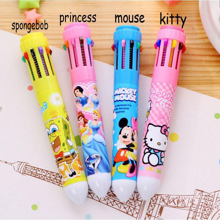 

PROMO - Pena Ballpoint Multi Warna 10 in 1 Pulpen Warna Bolpen Warna