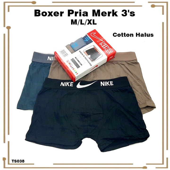 Boxer Pria Merk Box 3's