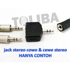 konektor converter jack T mini stereo cowo 1 to 2 cover cewe stereo