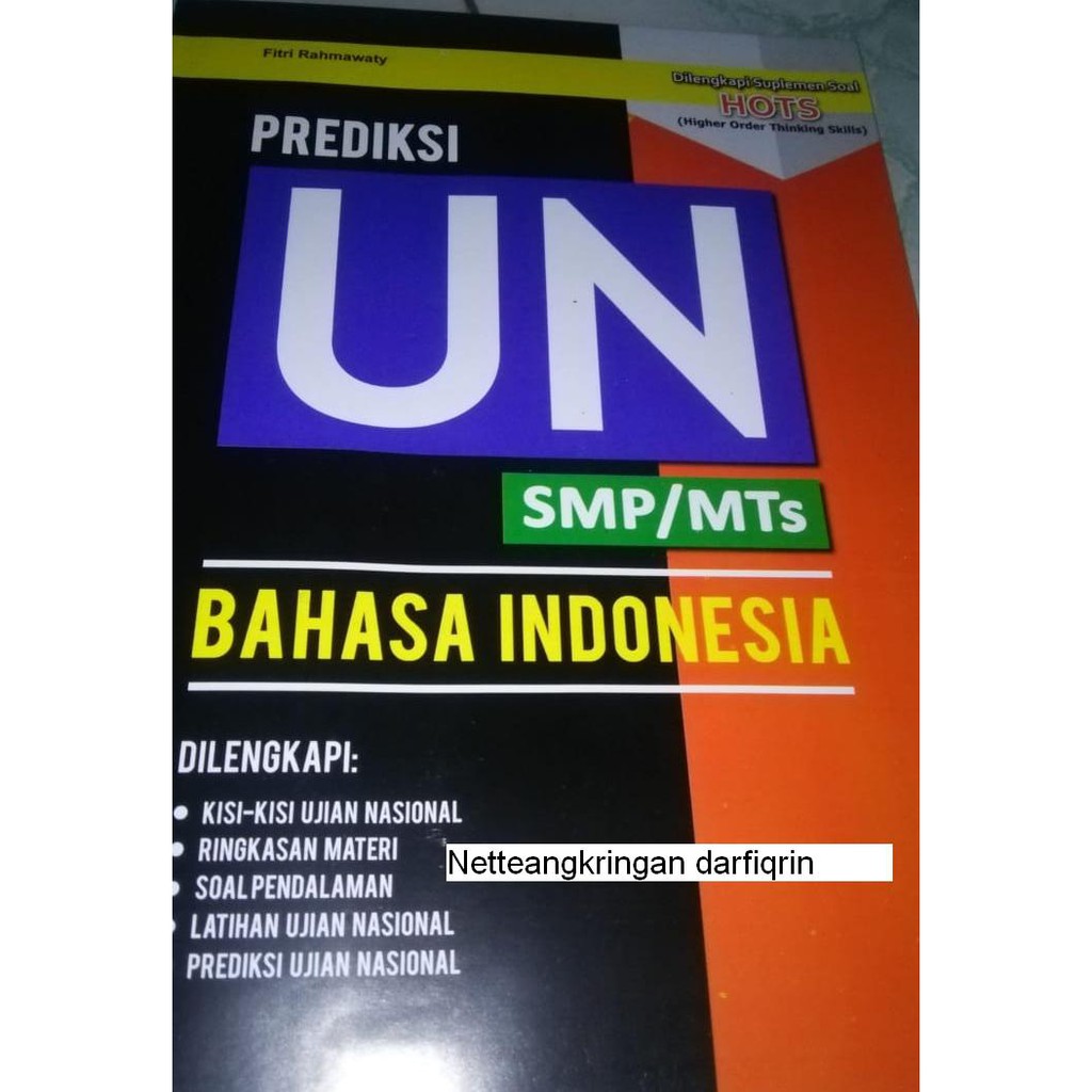 Buku Prediksi UN SMP MTs Bahasa indonesia  New dilengkapi HOTS-0