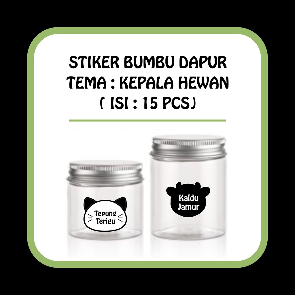 

Stiker Bumbu Dapur Waterproof Binatang (isi 15 pcs)