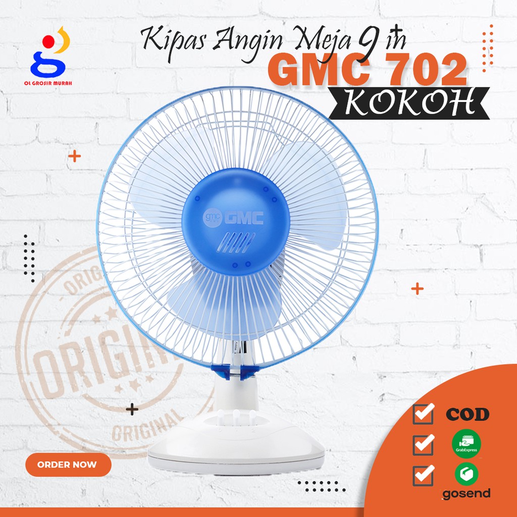 Kipas Angin Meja Desk Fan GMC 702 9 inch SNI 9 in