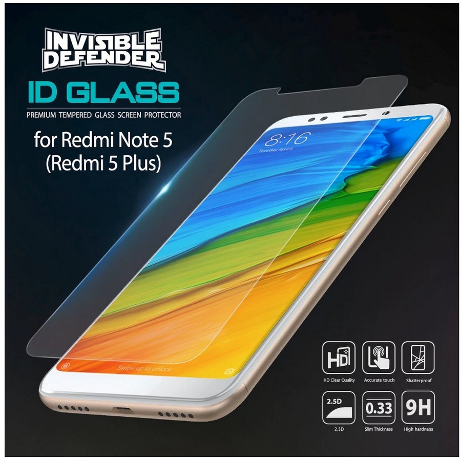 Ringke ID Tempered Glass Xiami Redmi Note 5 / Redmi 5 Plus Original