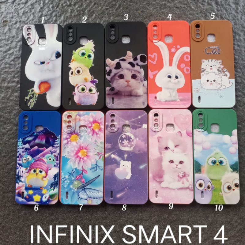 Case gambar infinix Smart 4 X653 motif cewek ( 4 motif ) soft softcase softshell silikon cover casing kesing housing