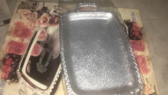 Nampan Arab Warna Silver Elegant Oval Talam Cucing Umroh & Haji