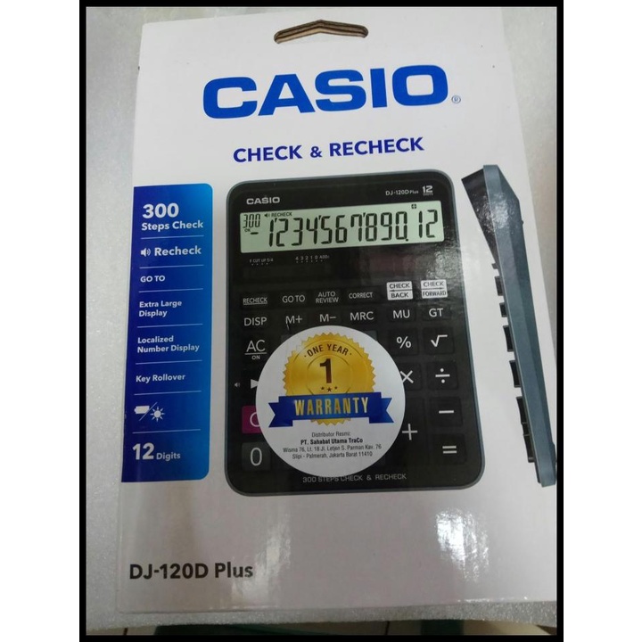 

Kalkulator Calculator Casio Dj120D Plus Ori Original Garansi Resmi