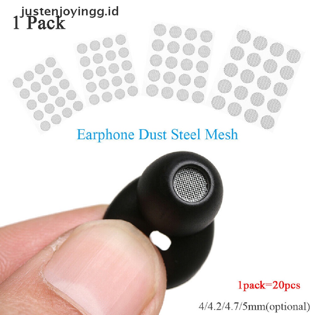 // Justenjoyingg.id// 20pcs Earphone Jaringan Tahan Debu Steel Mesh 4mm 4.2mm 4.7mm 5mm Aksesoris DIY