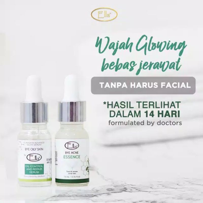 ELLA SKINCARE Paket Daily Glowing Kit Acne / Serum Pemutih