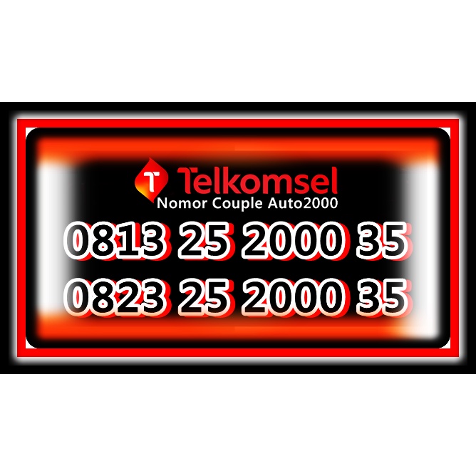 Nomor Couple/Nomor Pasangan Cantik & Rapi Telkomsel simPATI/Kartu As/LOOP 4G Lte Seri AUTO2000 (Gese