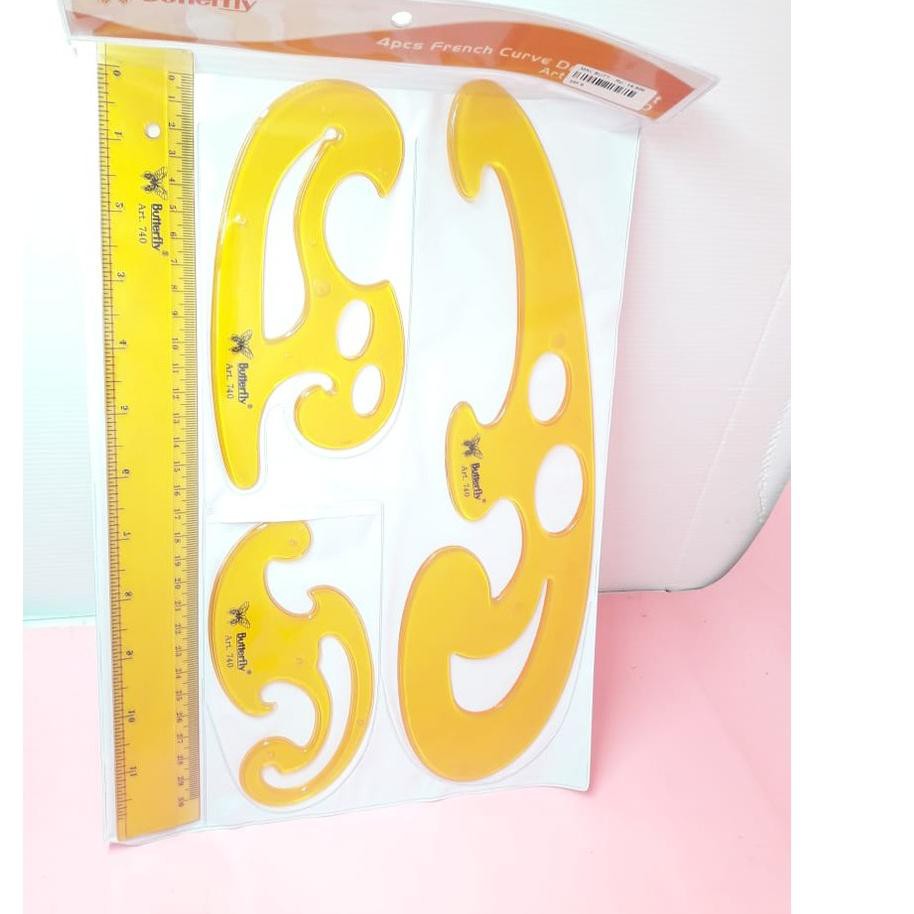 

STAR BRANDS Penggaris Mal Lengkung Butterfly BT-740 terbaru