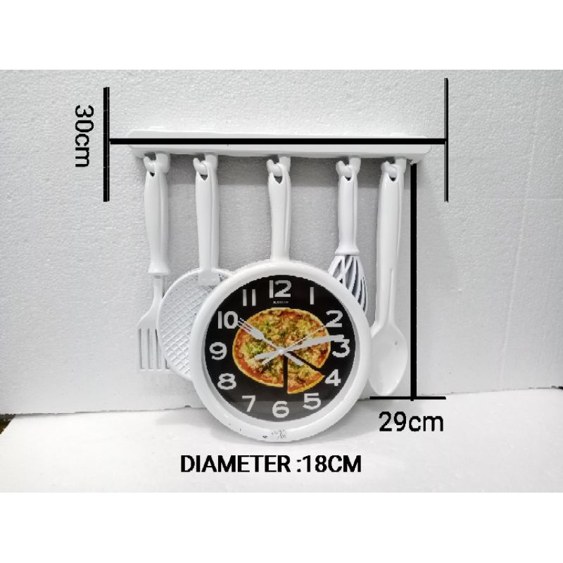 jam dinding platinum 7353/jam dinding unik/jam dinding motif pizza/jam dinding dapur,/jam dindingart-3