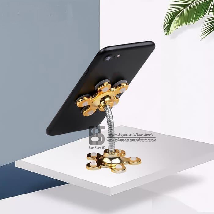 Flexible FLOWER Universal Holder Gekko / gecko | Car holder bunga Holder Handphone Tentakel Cup