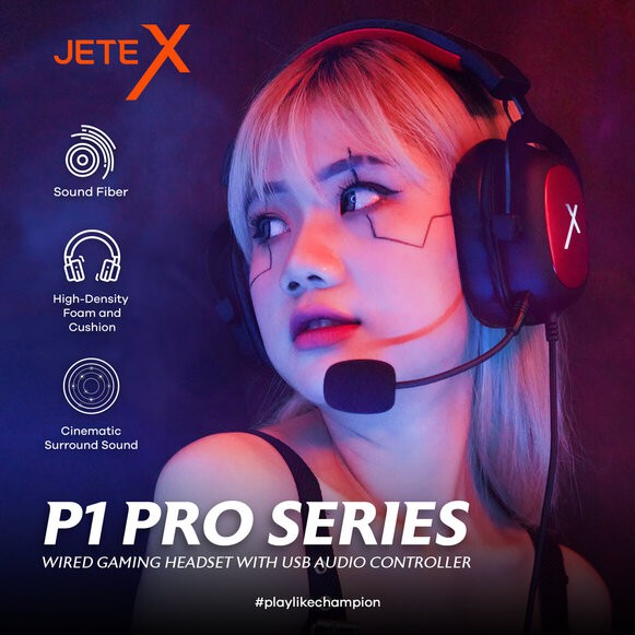 Headset Gaming I Headphone Gaming Pro JETEX P1 - Garansi 1th