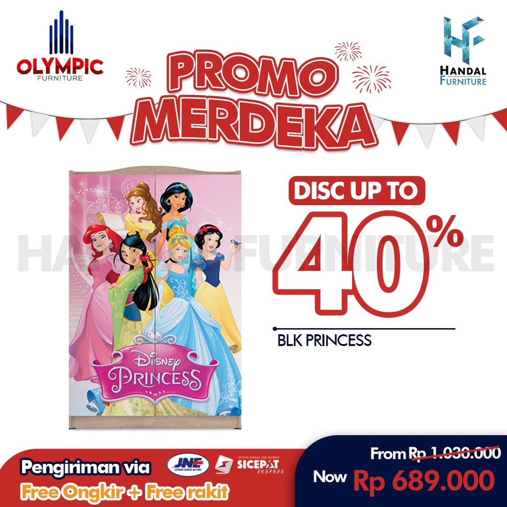 BLK (LEMARI PAKAIAN /LEMARI BAJU)OLYMPIC OLYMPLAST