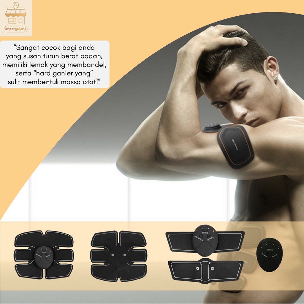 ORIGINAL Sixpad Abs Stimulator Perut Sixpack Smart Fitnes Gear Abs Gym urpenghancur lemak fitness
