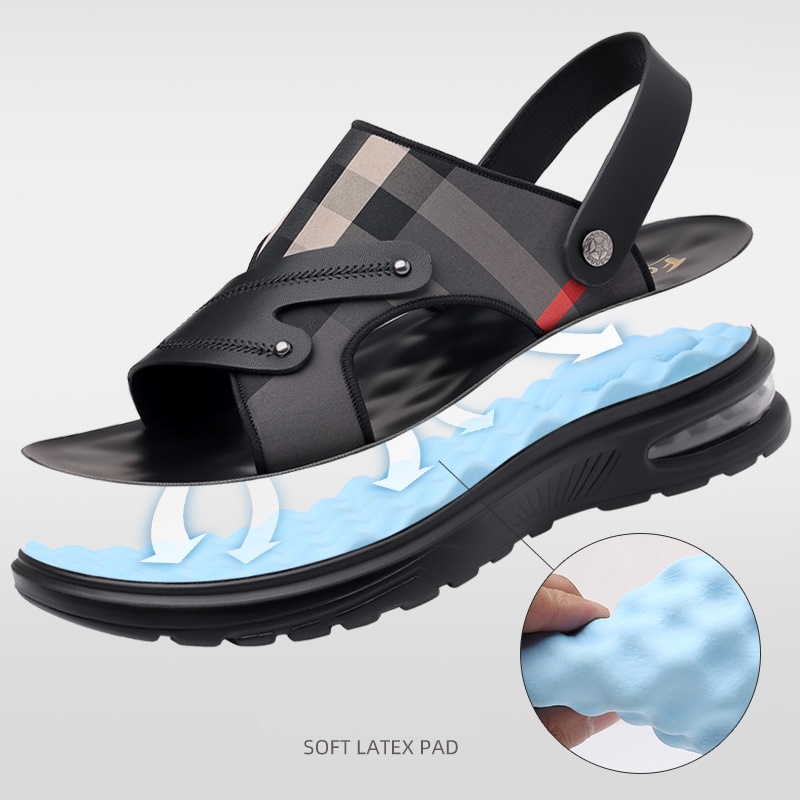 Terbaru Murah Import Outdoor Casual Pantai Sandal Pria Gunung Luar Mendaki Karet Selop Anti Slip Cowok Dewasa Nyaman Keren 204