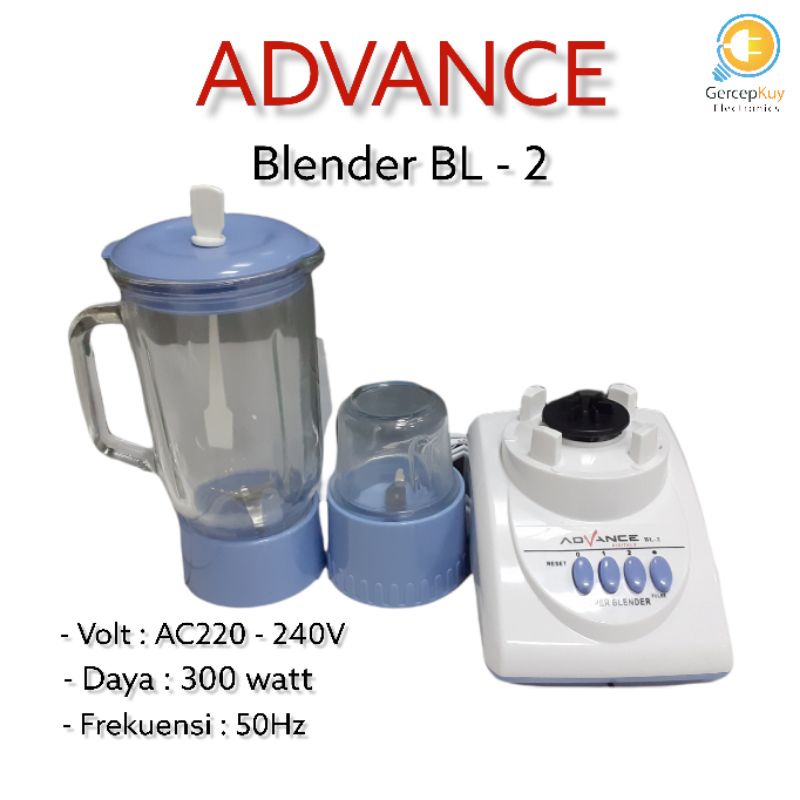 Blender Kaca Advance 2 in 1 BL - 2 Kapasitas 1.5L