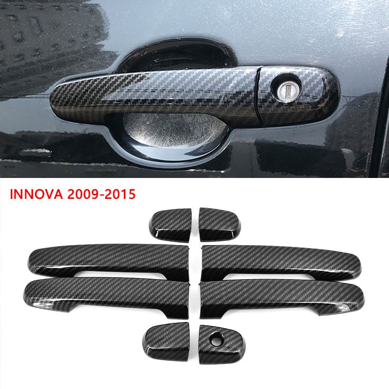 Xuming Tutup Setang Pintu Serat Karbon, Trim Cover Handle Pintu 2009 2015