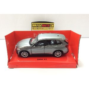 Unik BMW X5  ABU ABU    SKALA 1 36   WELLY  DIECAST MINIATUR  Berkualitas