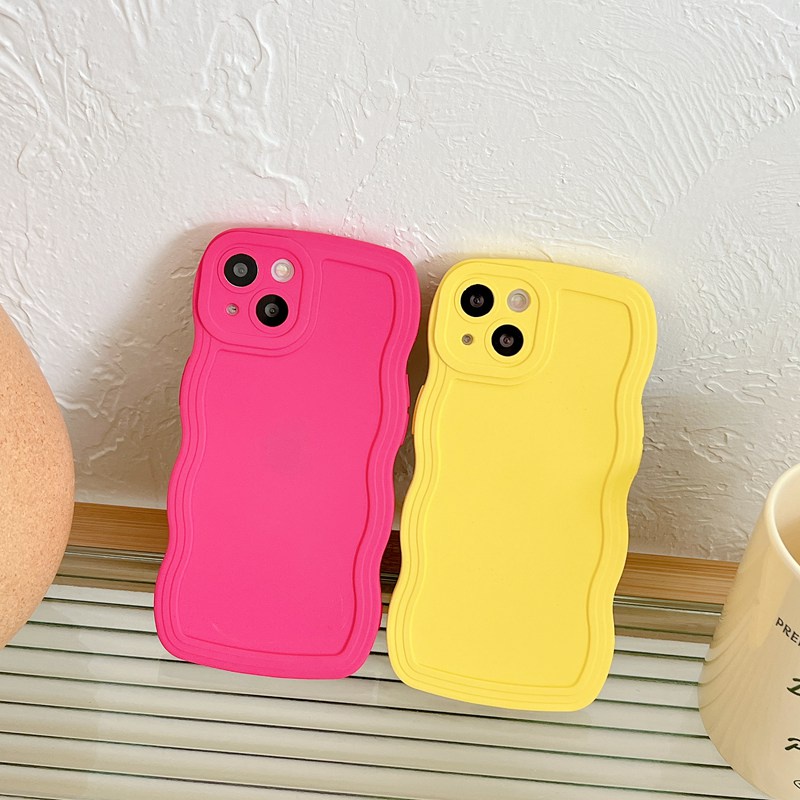 Soft Case Matte Motif Ombak Merah Mawar Untuk iPhone 6 6S 7 8 Plus X XR XS Max 11 12 13 14 Pro Max