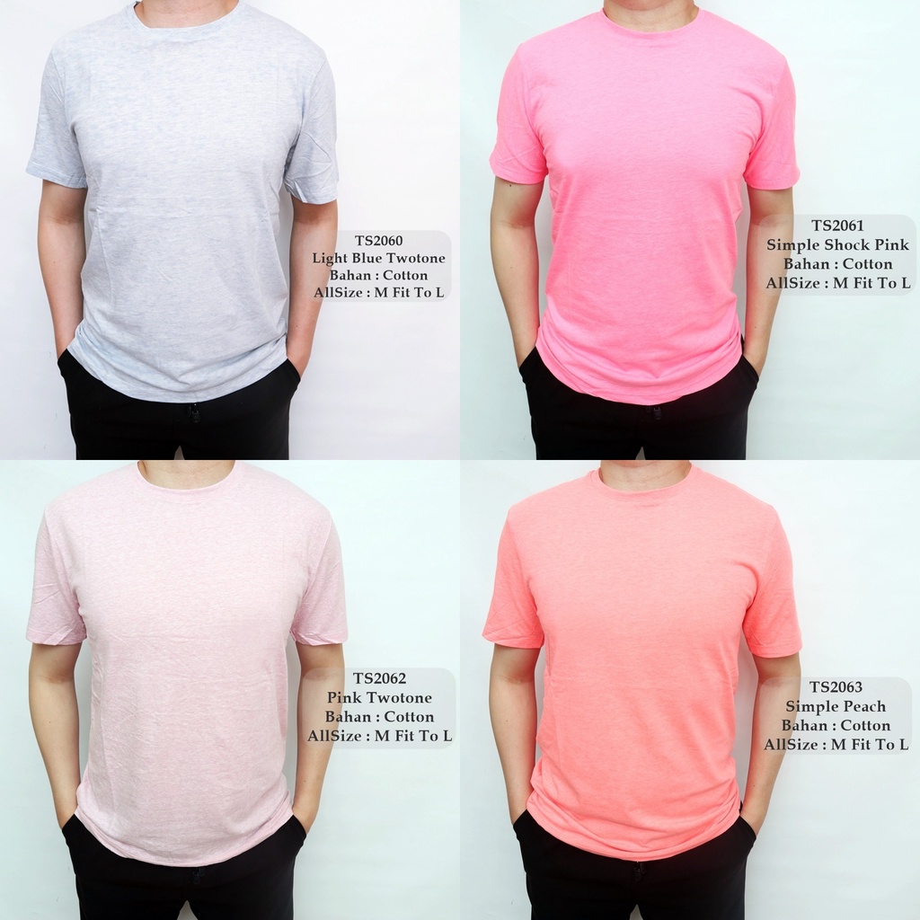 Kaos Polos Cowok / T-shirt Polos Fashion Pria / Baju Polos Distro Pria G506