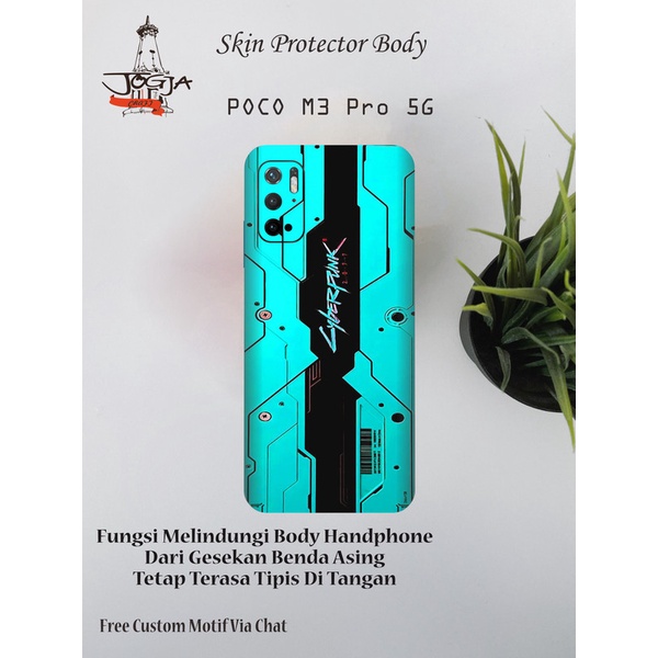 Dapat 2pcs Garskin HP POCO M3 PRO 5G Motif cyber - Free Custom Motif