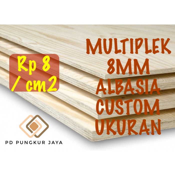 TRIPLEK / MULTIPLEK ALBASIA 8MM UKURAN CUSTOM