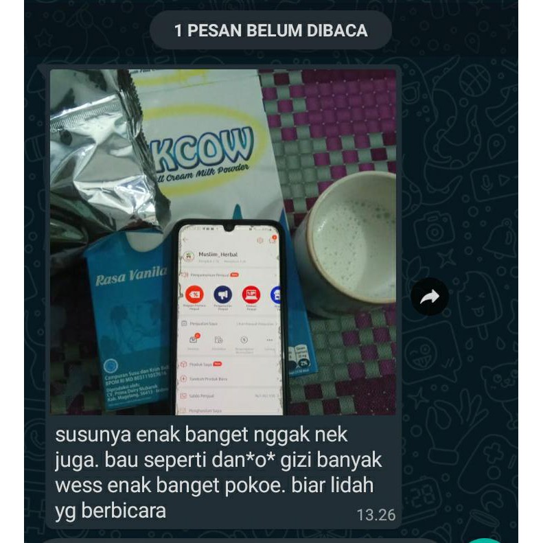 MILKCOW/OSAMILK Make with Full Cream MILK POWDER weightmilk