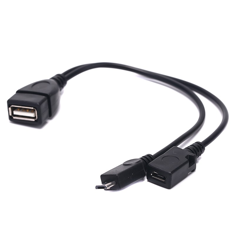 (Ele) Kabel Adapter Otg Power Splitter Y Male Ke Usb A Male Female Warna Polos