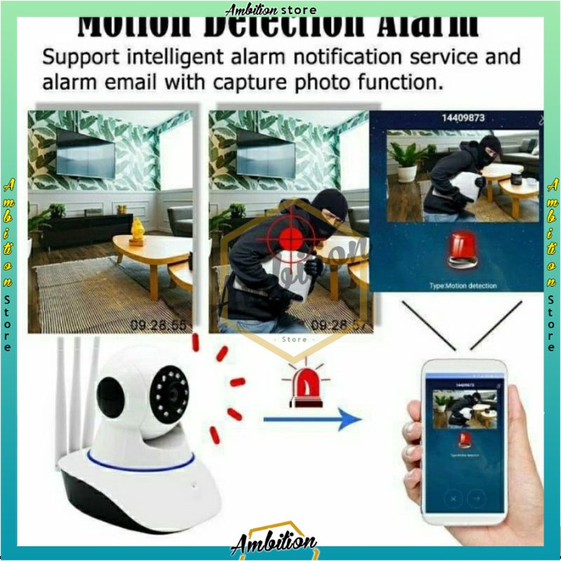 𝓝𝓔𝓦 𝓑𝓘𝓢𝓐 𝓒𝓞𝓓 Kamera Pengawas IP/V380 Wireless IP Camera HD 1080P [CCTV+SD Card] CCTV Wifi