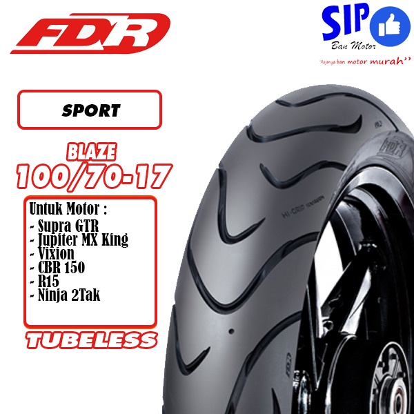 Ban motor bebek FDR Blaze 100 70 17 Tubeless