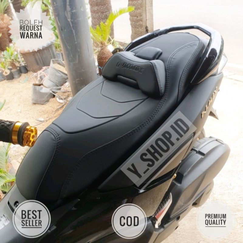 Cover Kulit Sarung Jok Motor Full Hitam Yamaha Nmax Old Nmax 2020 2021 Model Eropa